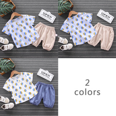 

Summer Baby Boy Girls Casual Sleeveless Letter Dinosaur Print Vest TopsShorts Suits Costume Set