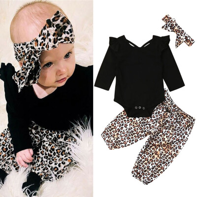 

Girl Leopard Print 3pcs Sets Baby Girls Outfits Clothes