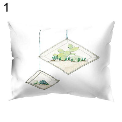 

Fresh Flower Cactus Throw Pillow Protector Case Cushion Cover Bedding Articles