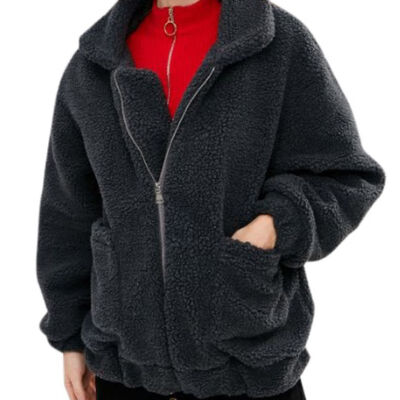 

Faux Fur Warm Winter Coat Women Fashion Fluffy Shaggy Cardigan Bomber Jacket Lady Coats Zipper Outwear