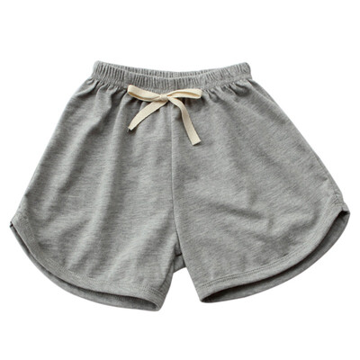 

Summer Casual Boys Girls Shorts Children Beach Wear Solid Color Loose Bottom Short Trousers