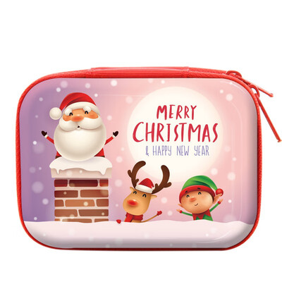 

Merry Christmas Coin Purse Kids Mini Square Christmas Gift bag For SD Card Earphone Key Wallet Earphone Bag Box