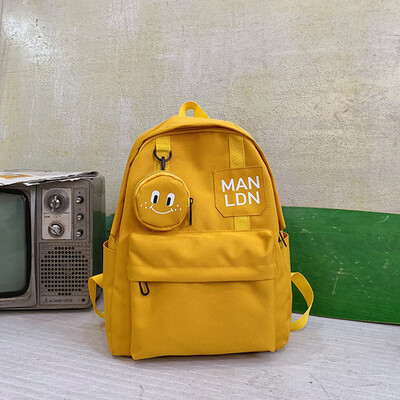 

Tailored Fashion Women Canvas Candy Color Backpack Large Capacity Bags Shoulder Bags