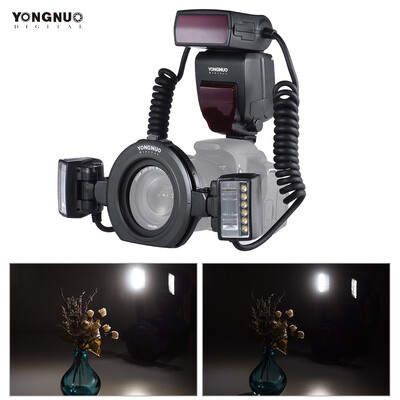 

YONGNUO YN24EX E-TTL Macro Flash Speedlite 5600K with 2pcs Flash Heads&4pcs Adapter Rings for Canon EOS 1Dx 5D3 6D 7D 70D 80D