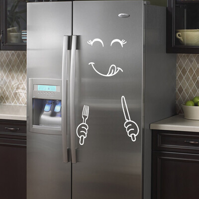 

〖Follure〗Cute Sticker Fridge Happy Delicious Face Kitchen Fridge Wall Stickers Art