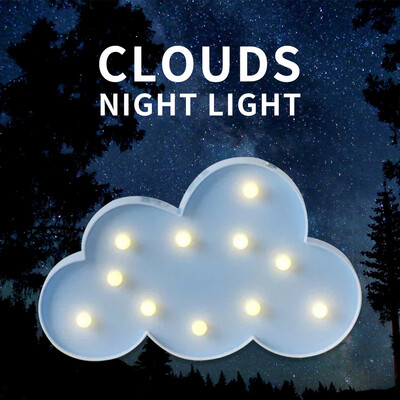 

〖Follure〗Cloud Lamp Shade Sign Night Light Children Bedroom Home Decoration Lamps