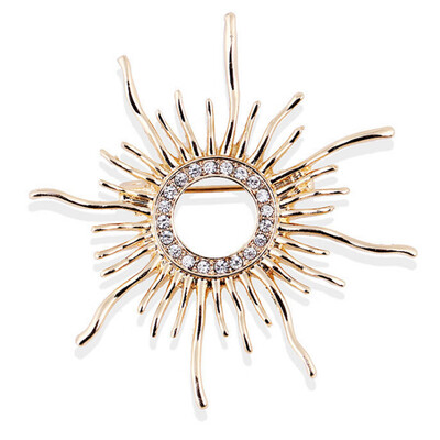 

Coat Cardigan Fine Scarf Buckles corsage New Sun Shaped Brooches For Women Scarf Clip Pins Cool Weeding