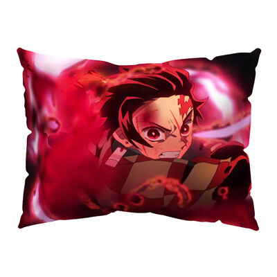 

Ailin Online Demon Slayer Kimetsu no Yaiba Pillowcase 20x12 inch Japanese Anime Decorative Pillow Case for Home Sofa Decor