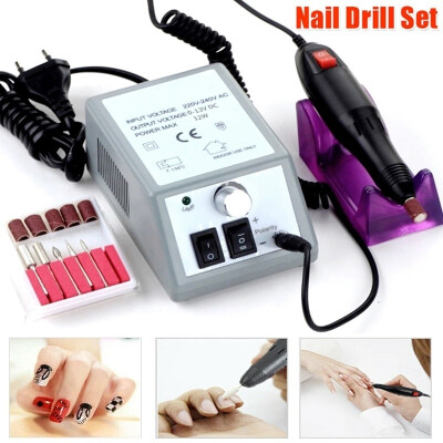 

Electric Nail Drill Manicure Set File Grey Nail Pen Machine Set Kit with USEU Plug Manicure Drill & Accessory