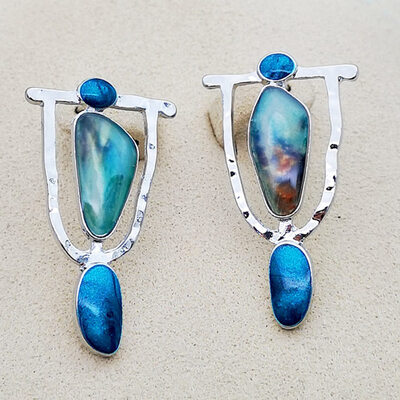 

Vintage Jewelry New 925 Sterling Silver Ruby Earrings Dangle Hoop Emerald Gemstone Earrings Stud Ear Wedding Engagement Gifts