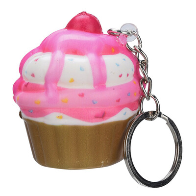 

Siaonvr Kawaii Adorable Ice Cream Cake Scented Cream Slow Keychain Stress Reliever Toy
