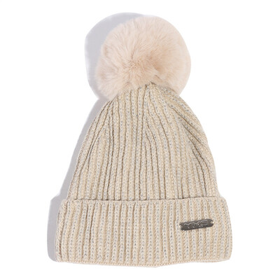 

Lady autumn&winter new knitting hat Korean version fashion sweet wool hat with velvet to keep warm hair ball cover hat tide