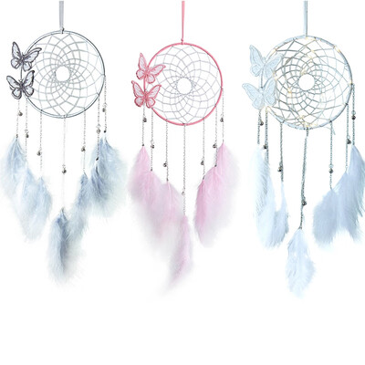 

Butterfly Feather Dream Catcher Home Decoration Wind Chime Children Room Decoration Crafts Girls Gift Birthday Gift