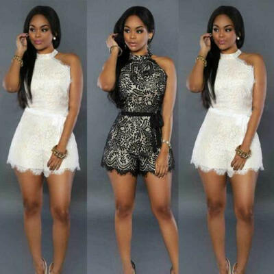 

Short Romper Jumpsuit Leotard Sleeveless Top Women Stretch Blouse Lady Bodysuit