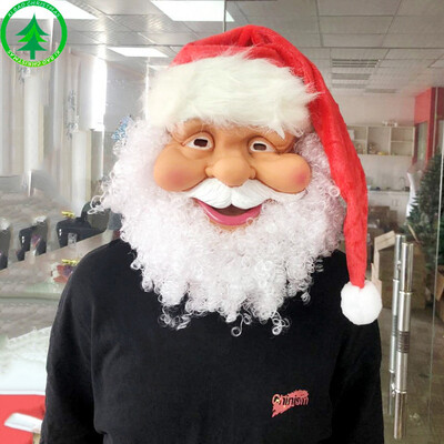 

YIWULASanta Mask Cosplay Full Face Adult Party Red Father Christmas