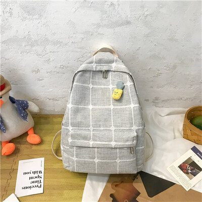 

Tailored Large Capacity Solid Color Waterproof Nylon Casual Backpack School Bag