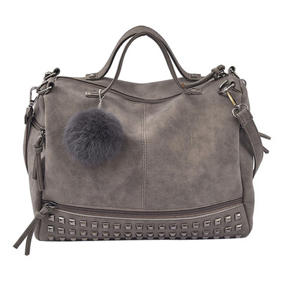 

Gobestart Women Rivet Handbag Large Tote Satchel Shoulder Bag Travel Bag
