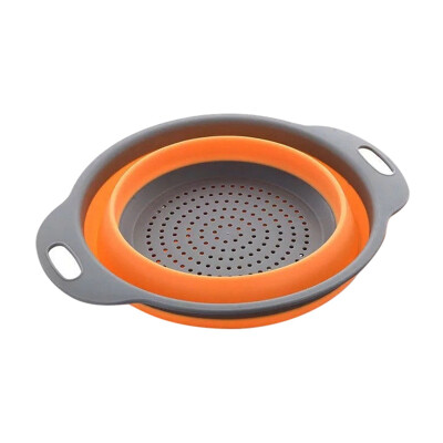 

Round Draining Basket Collapsible Colander Silicone Strainer Kitchen Storage Fruit Vegetable Basket Folding Filter Kitchen Tools