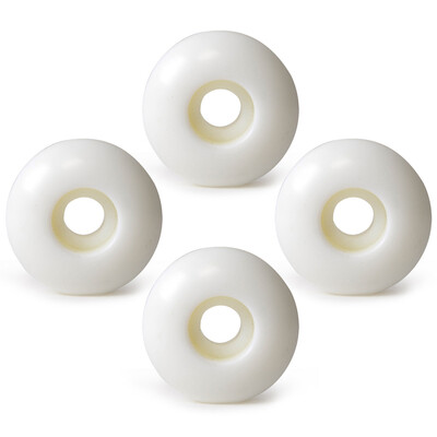 

A Set of 4 Blank 54mm White Replacement Skateboard Wheels 100A