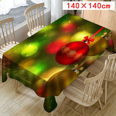 

Toponeto Christmas Tablecloth Print Rectangle Table Cover Holiday Party Home Decor