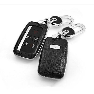 

Leather Car Key Case For Land Rover Range Rover Evoque Freelander 2 Discovery 34 Jaguar XF Car Key Cover Shell Car Keychain