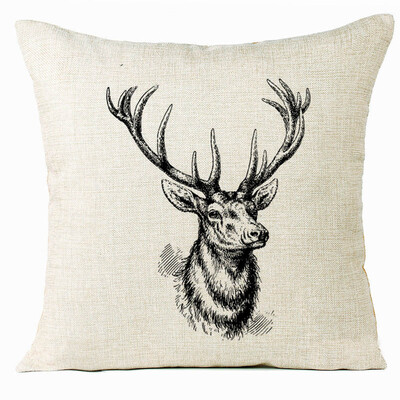 

〖Follure〗Xmas Christmas Elk Sofa Bed Home Decoration Festival Pillow Case Cushion Cover