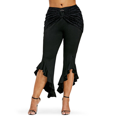 

Plus Size Removable Lace Insert Skirt Pants