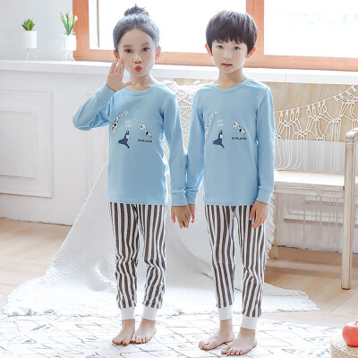 

Autumn Pajamas Set Baby Kids Girls Boys Cartoon Print Sleepwear Set Long Sleeve Blouse TopsPants Pajamas