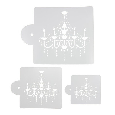 

Selling 3Pcs Chandelier Stencil Cake Cupcake Lace Border Decorating Mold Sugarcraft Mold