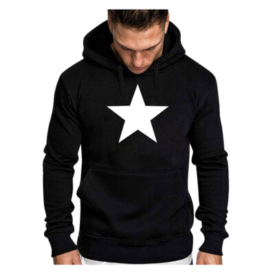 

Toponeto Mens Fashion Winter Solid Printed Long-sleeved Hooded SweatShirt Halloween Tops