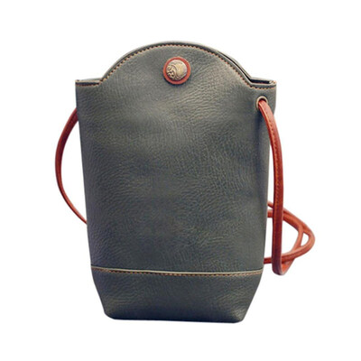 

Women Faux Leather Fashion Bucket Shape Crossbody Single Shoulder Messenger Bag