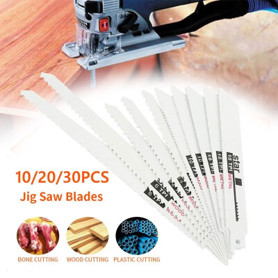 

102030PCS Jig Saw Blade Curved Cutters Cutting Tools Saw Blades Reciprocating Combo Wood&Metal