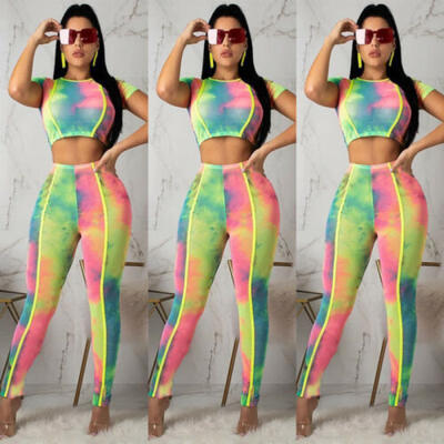 

Women Crop Tops Blouse Pants Two-piece Playsuit Bodysuit Jumpsuit Romper Set