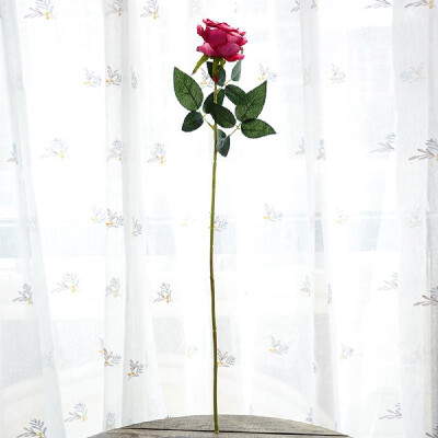 

Factory wholesale single flannel acacia rose 7 color artificial flower home decoration decoration wedding supplies fake flowers Ro