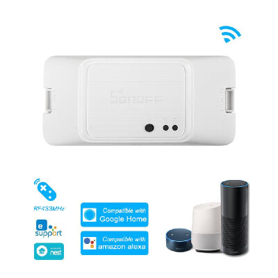 

SONOFF RFR3 WIFI DIY Smart RF Control Switch Works with Alexa & Google Nest Home Voice Control APP Remote Control Timer Schedule