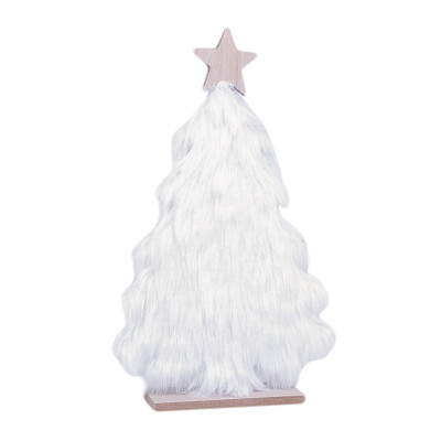 

2020 New Plush Wooden Christmas Tree Decorative Desktop Ornament Festive Party Decor Supplies