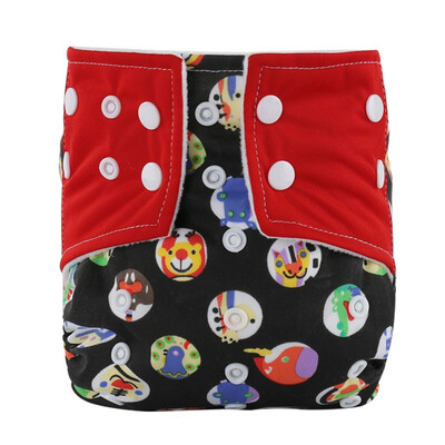 

5-15kg Washable Baby Cloth Diaper Cover Waterproof Cartoon Print Baby Diapers Reusable Cloth Nappy Suit