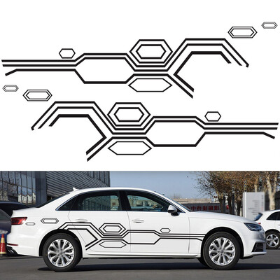 

Universal Body Sticker Sports Racing Stripes Strip Decals 26072cm Accessories