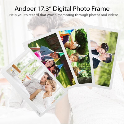 

Andoer 173 Inch Digital Photo Picture Frame FHD 19201080 IPS Screen Support CalendarClockMP3Photos1080P Video Player with 75