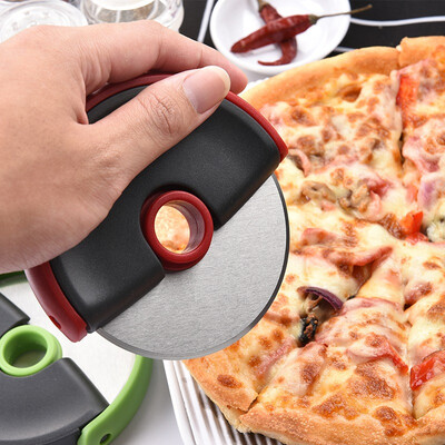 

Pizza Cake Cutter Multi-functional Wheel Stainless Steel Blade Cutting Slicer Protective Ring Guard Practical Kitchen Gadget