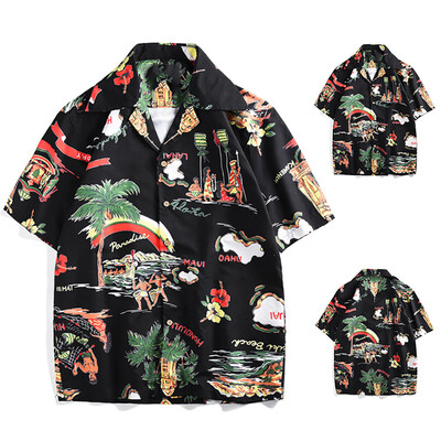 

Toponeto Spring&Summer Fashion Couple Personal Printed Short-sleeved Beach Tops