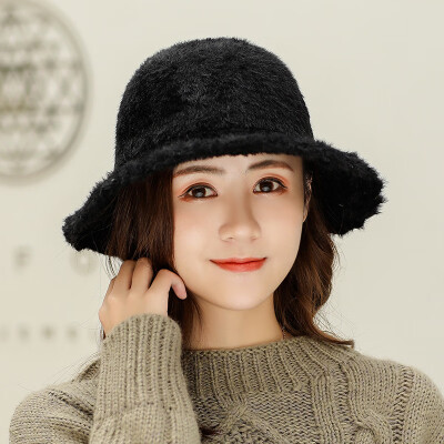 

2019 Koreas new style of warm-keeping cap autumn&winter Yufu hat womens fashion full-color pot-cap tide