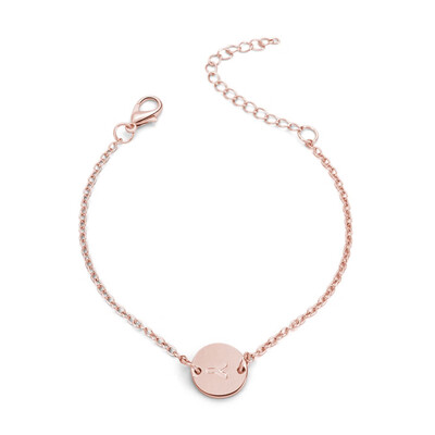 

26 English Alphabet Round Rose Gold Bracelet Female Personality Fashion Bracelet Jewelry Hot Gift