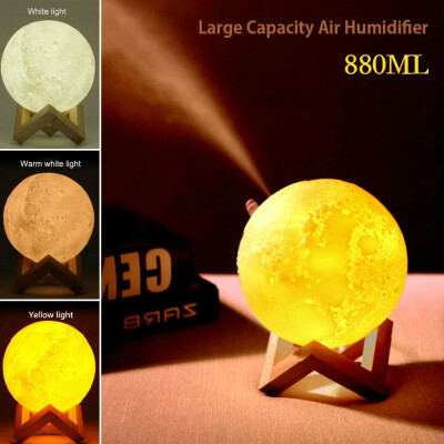 

Willstar 880ML USB Aroma Essential Oil Diffuser Cool Mist Humidifier Air Purifier LED Night Light 3D Moon Lamp Light