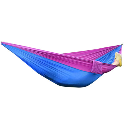 

2 Person Hammock Assorted Color Portable Parachute Nylon Fabric for Indoor Outdoor Use