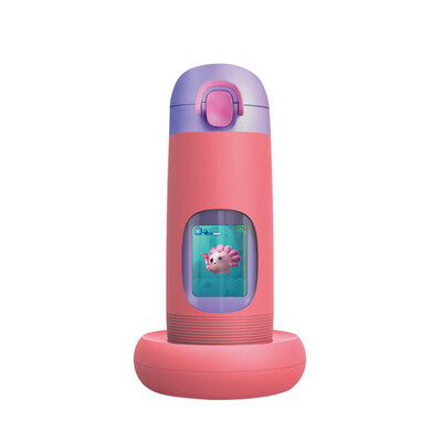 

Gululu take me to the distance to customize the drowning elf children smart water cup interactive portable water bottle coral pink