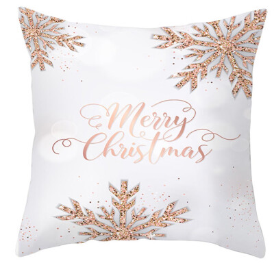 

LIANGchueng Cushion Covers Christmas Peach-skin Throw Pillowcases for Couch Living Room Sofa Bed 45cm x 45cm18x18 Inches