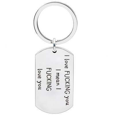 

I Love Fucking You Lettering Key Ring Valentine&39S Day Gift With Stainless Steel Diy Creative Key Chain