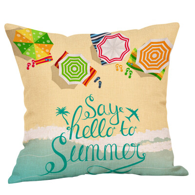 

Gobestart Flax Pillow Case Cover Garden Scenery Throw Sofa Car Cushion Cover Home Decor
