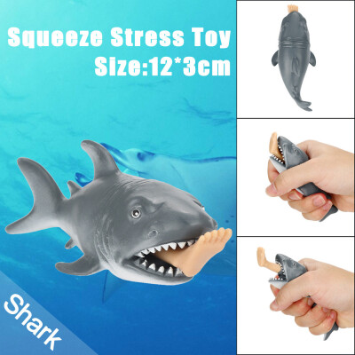 

Gobestart 12cm Funny Toy Shark Squeeze Stress Ball Alternative Humorous Light Hearted New